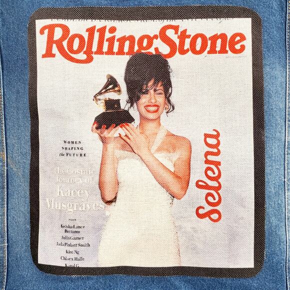 Vtg Selena Quintanilla 1994 36th GRAMMY Awards Night Blue Age Jean Jacket Sz L - Picture 2 of 8